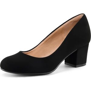 Elegant Black Block Heel Pumps